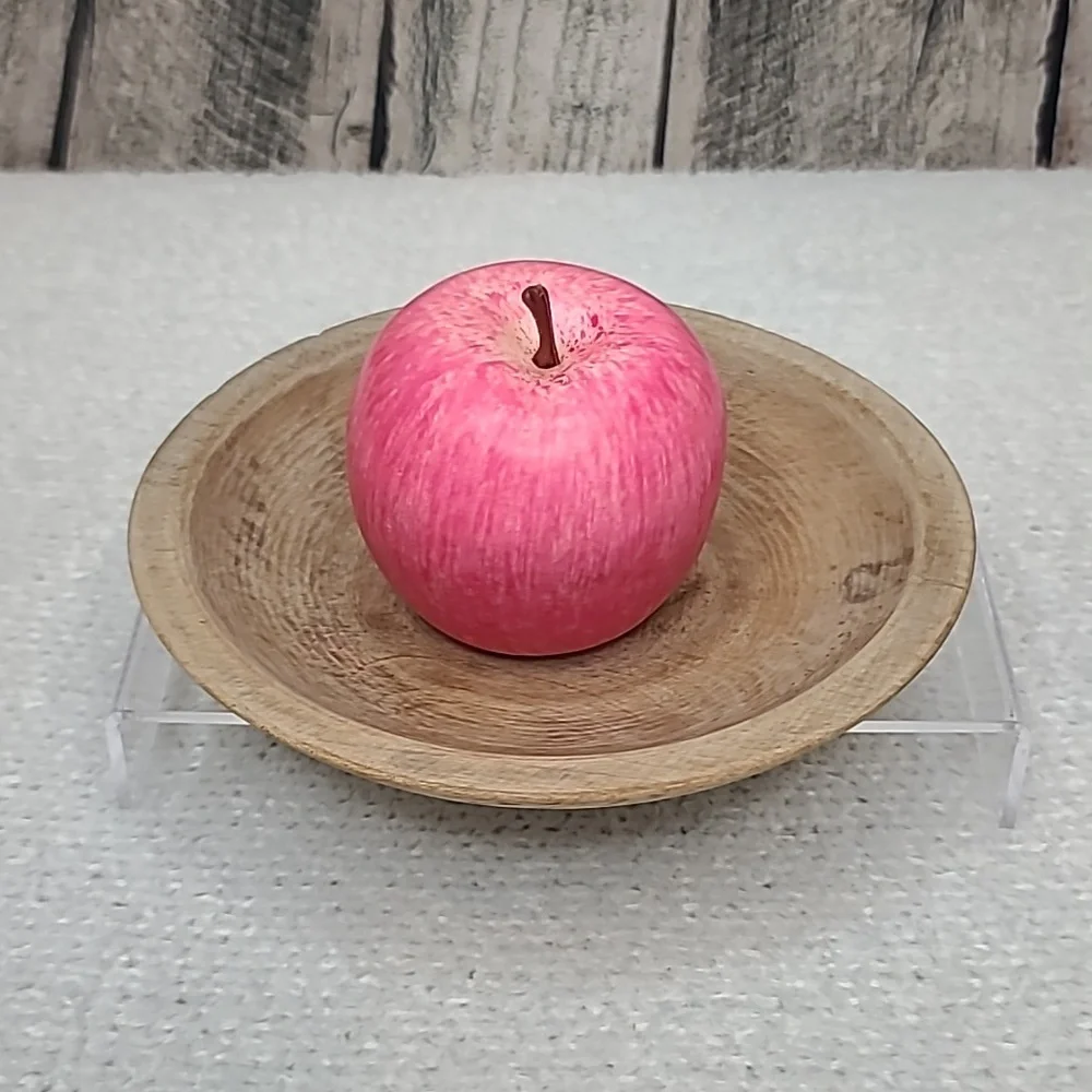 Vintage Farmhouse Mid Century Modern Wooden Small Hand Carved Dough/Salad Bowl